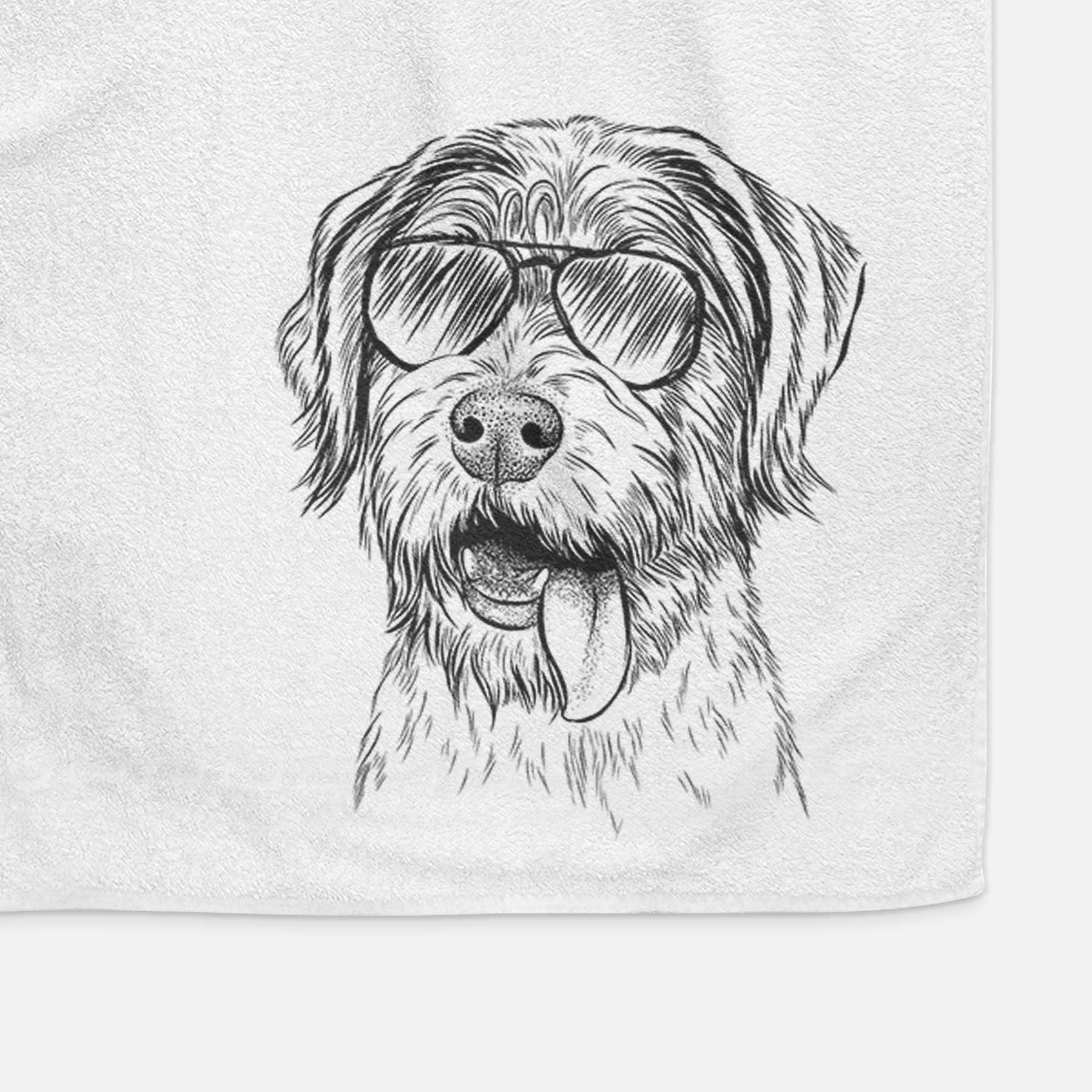 Hazel the German Wirehaired Pointer Mix Decorative Hand Towel