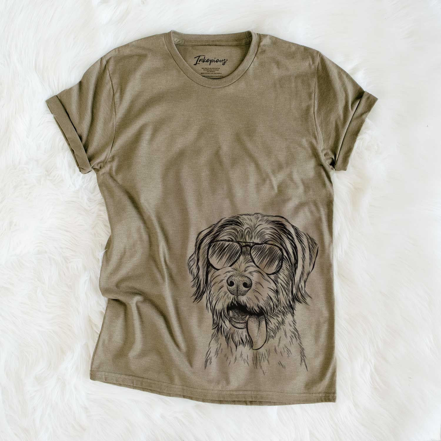 Aviator Hazel the German Wirehaired Pointer Mix - Unisex Crewneck