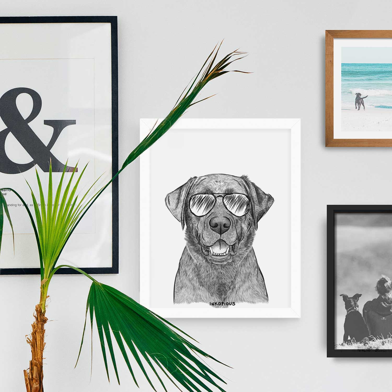 Heath the Black Lab Art Print