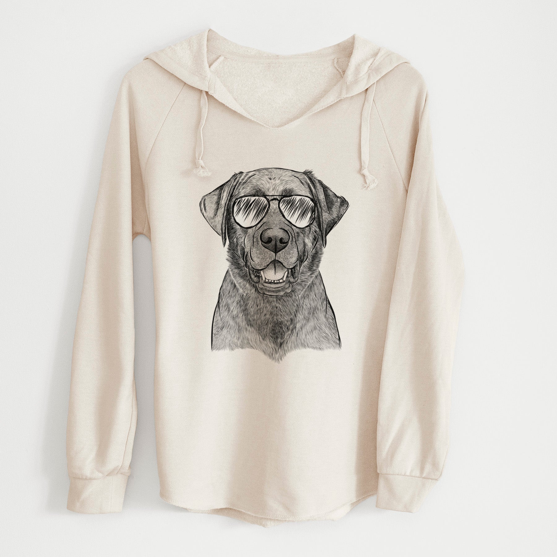 Aviator Heath the Black Lab - Cali Wave Hooded Sweatshirt