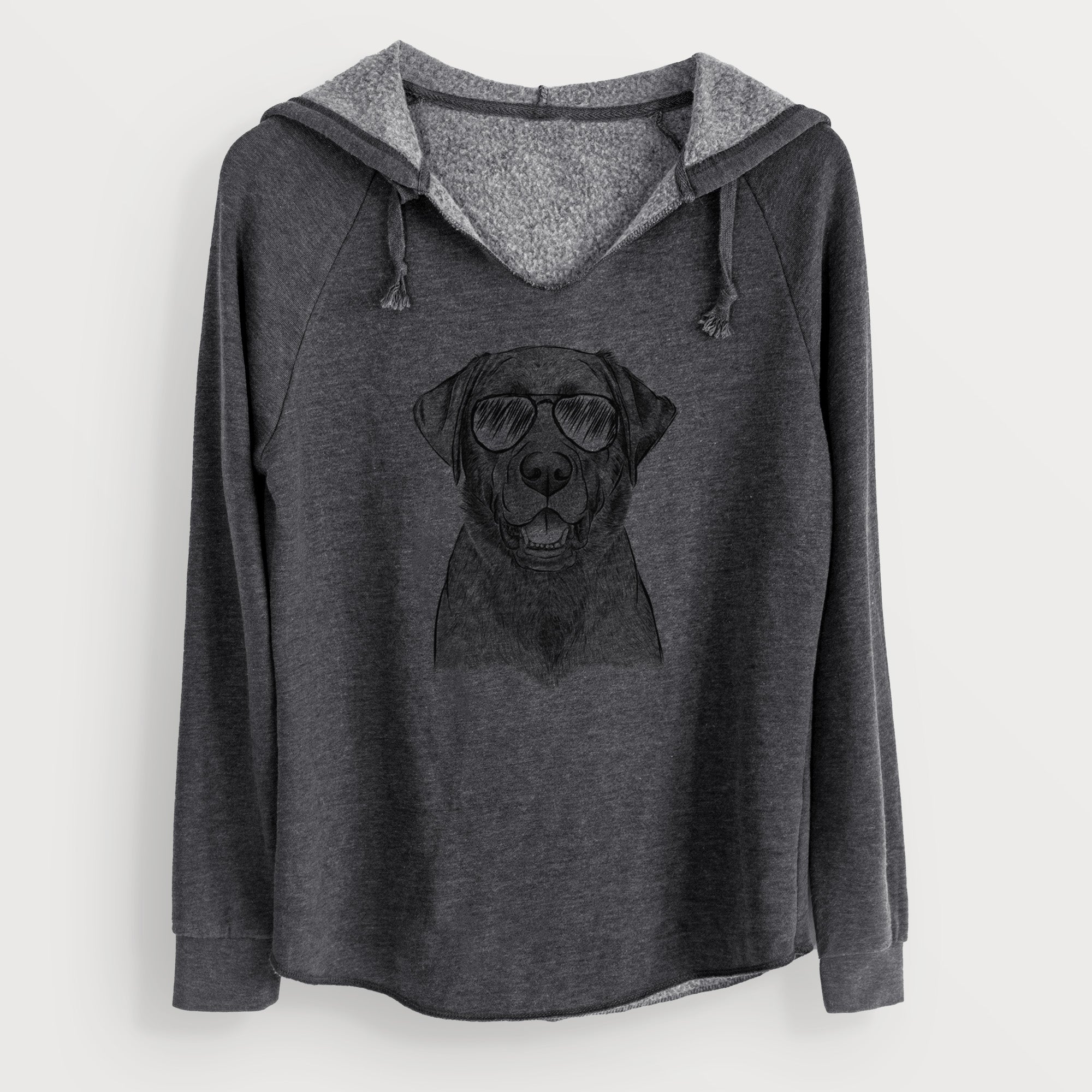 Aviator Heath the Black Lab - Cali Wave Hooded Sweatshirt