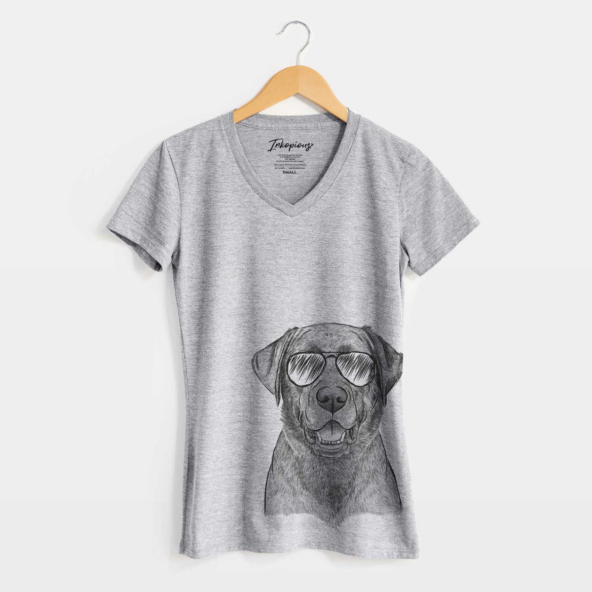 Aviator Heath the Black Lab - Women&#39;s V-neck Shirt