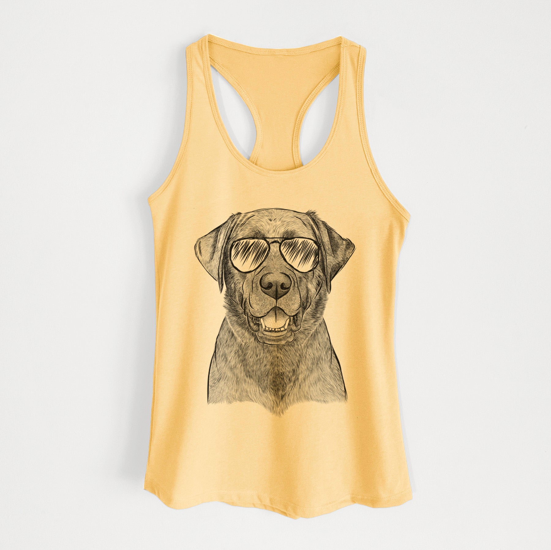 Heath the Black Lab - Women's Racerback Tanktop