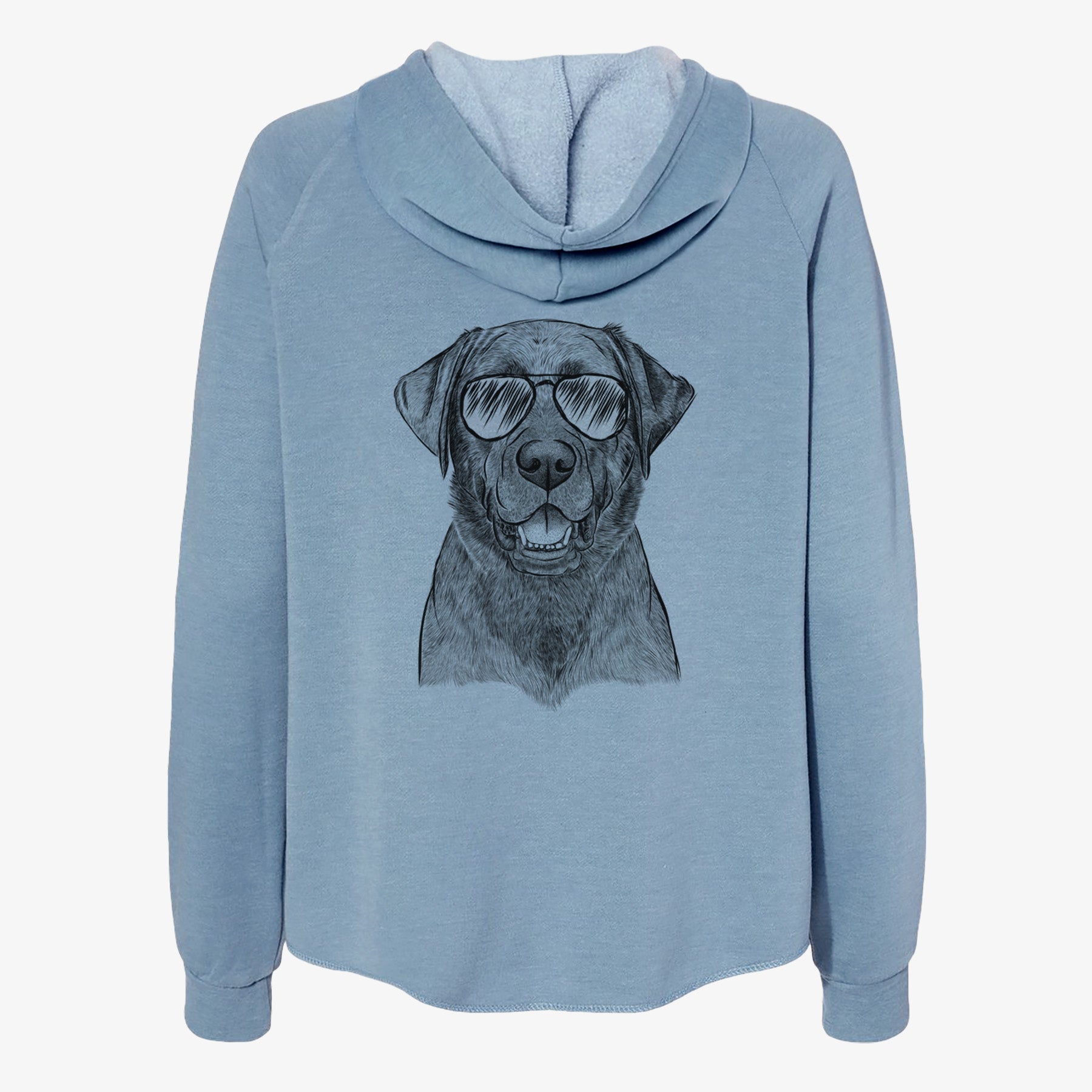 Heath the Black Lab - Women's Cali Wave Zip-Up Sweatshirt