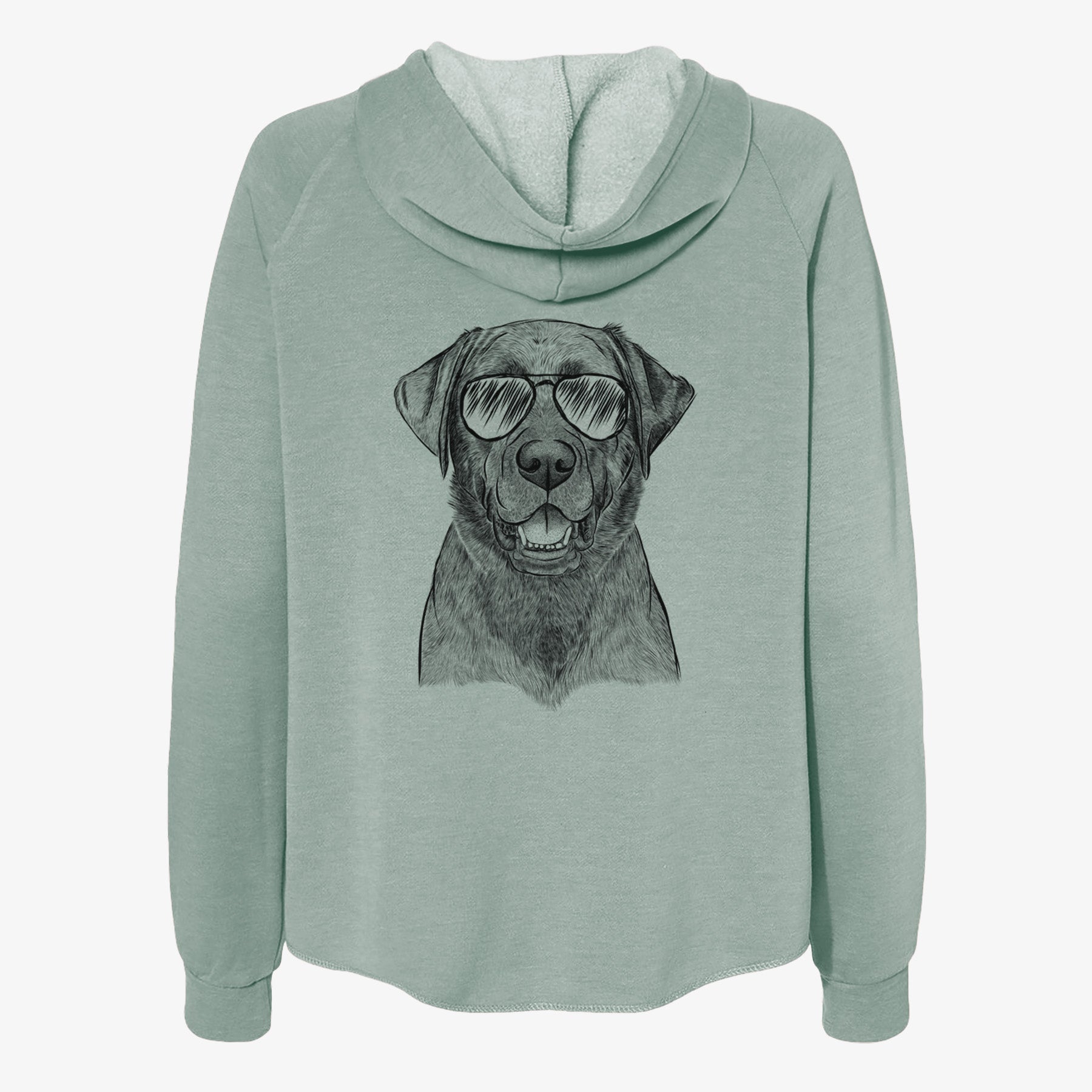 Heath the Black Lab - Women's Cali Wave Zip-Up Sweatshirt