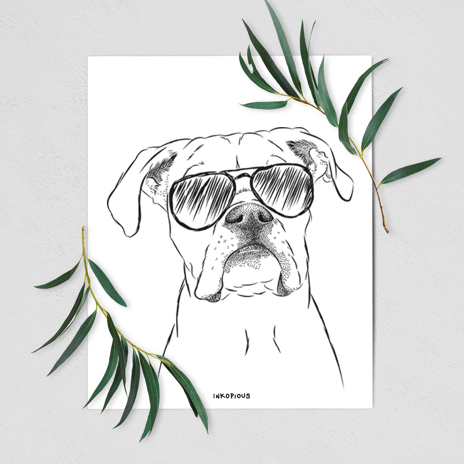 Henley the Boxer Art Print