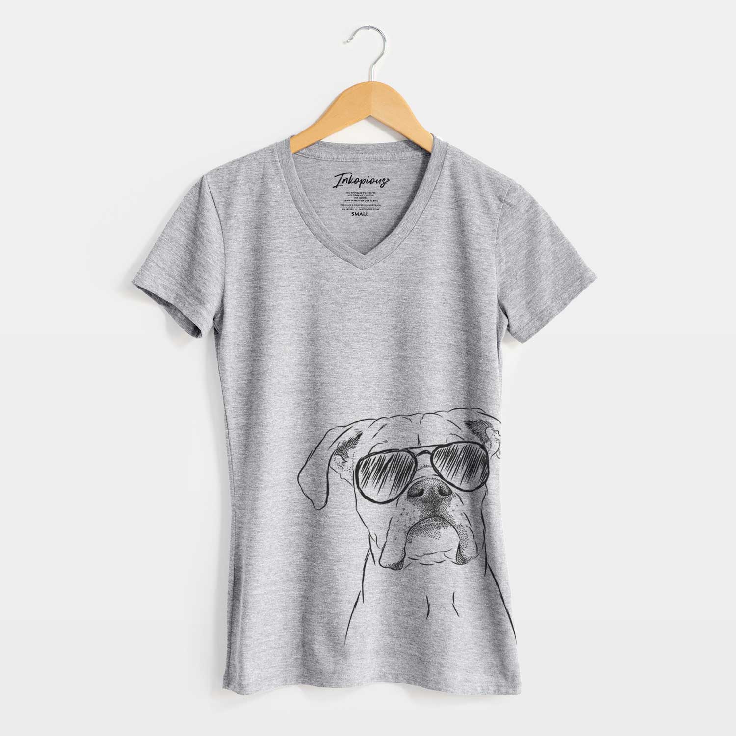 Aviator Henley the Boxer - Women's V-neck Shirt