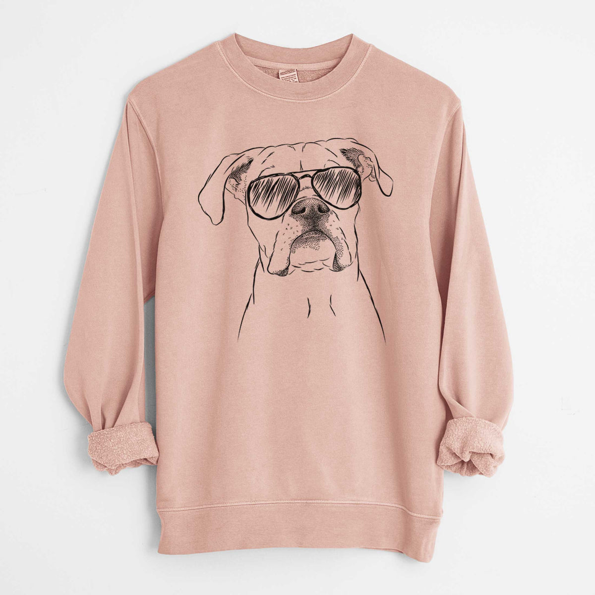 Aviator Henley the Boxer - Unisex Pigment Dyed Crew Sweatshirt