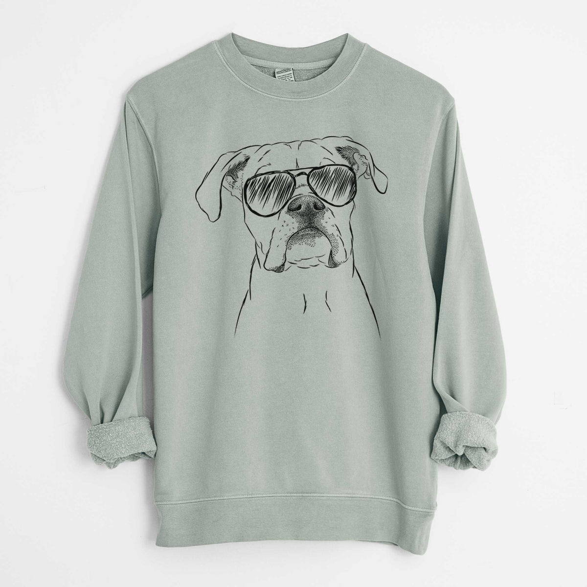 Aviator Henley the Boxer - Unisex Pigment Dyed Crew Sweatshirt