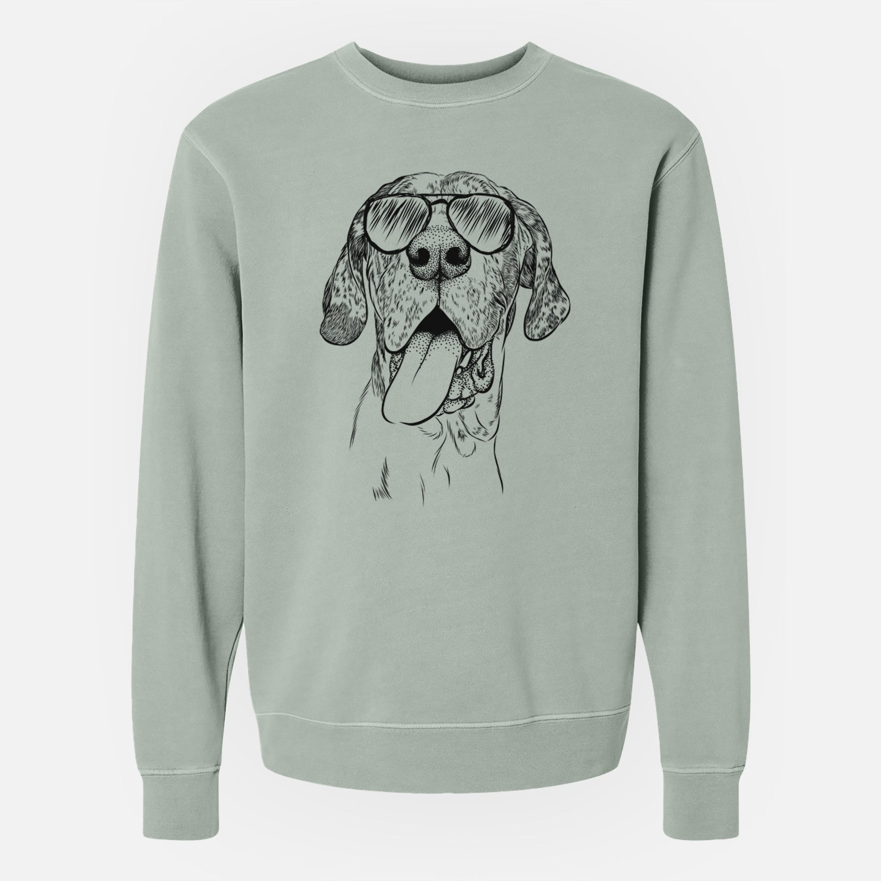 Aviator Hennessey the Great Dane - Unisex Pigment Dyed Crew Sweatshirt