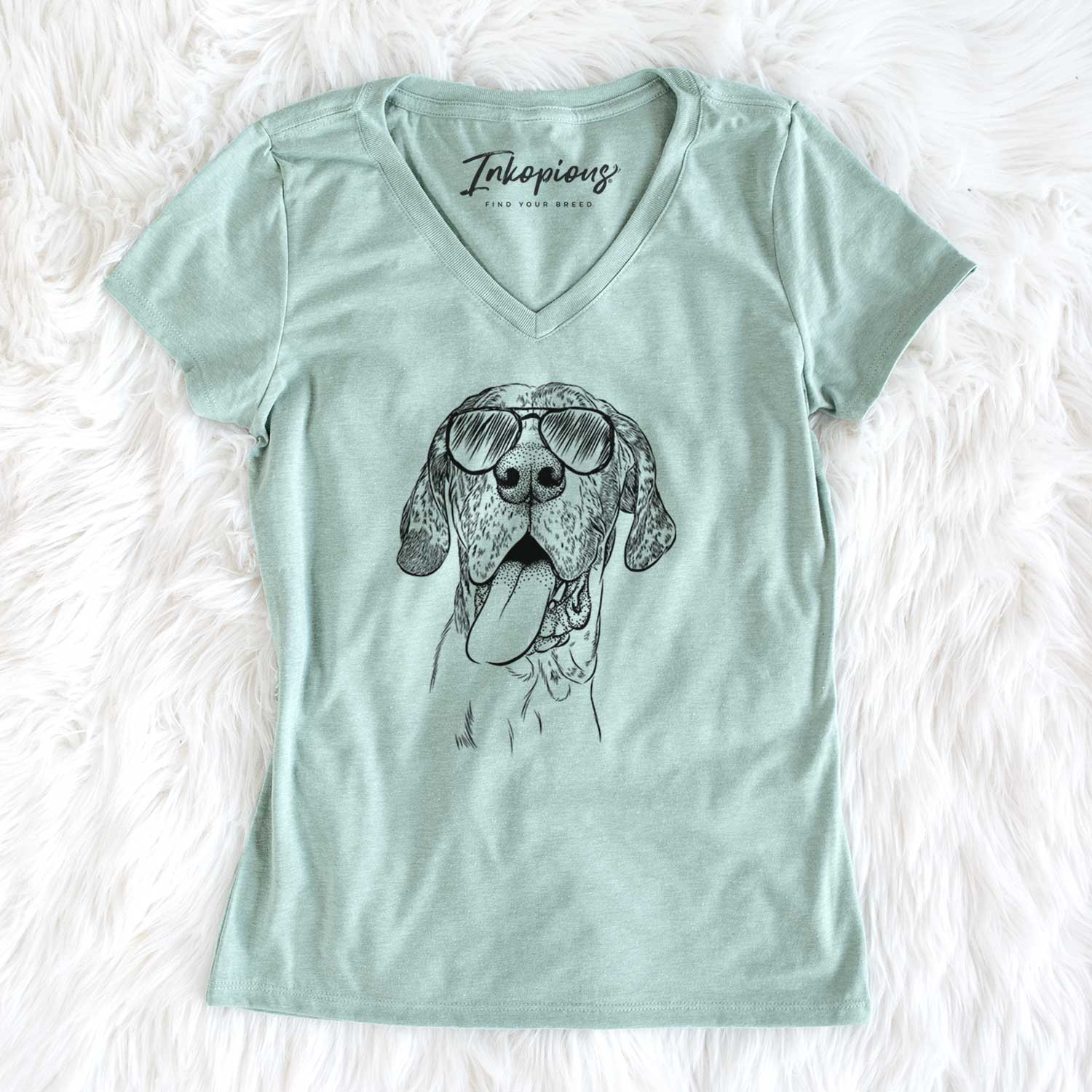 Aviator Hennessey the Great Dane - Women's V-neck Shirt