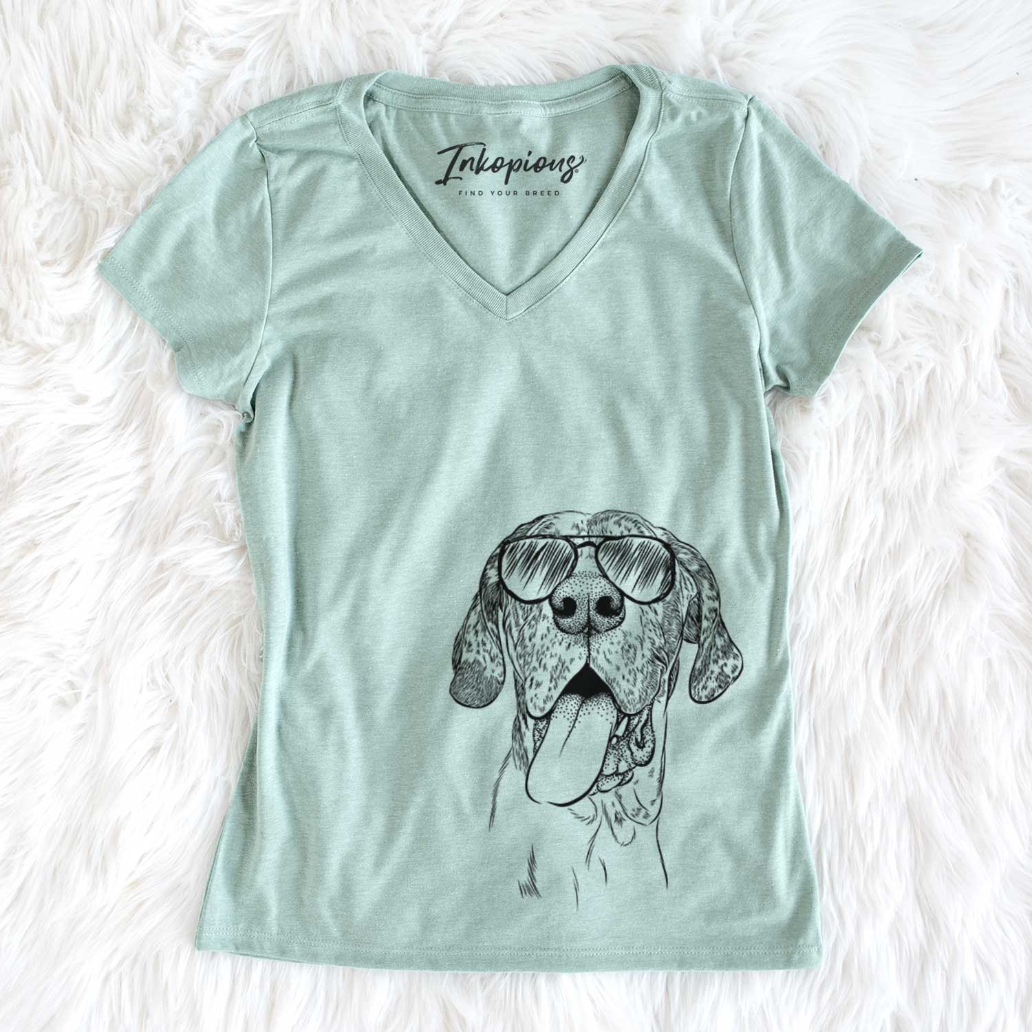 Aviator Hennessey the Great Dane - Women's V-neck Shirt