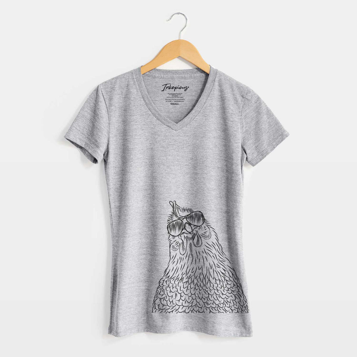 Aviator Henrietta the Chicken - Women&#39;s V-neck Shirt