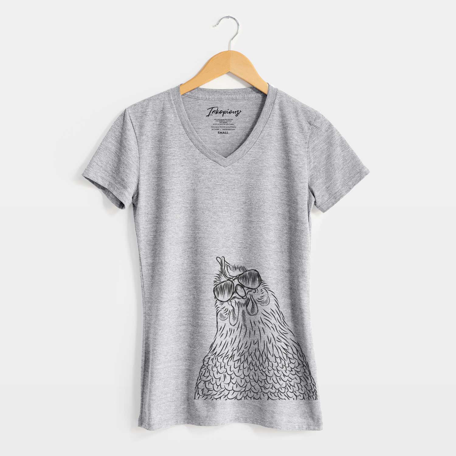 Aviator Henrietta the Chicken - Women's V-neck Shirt