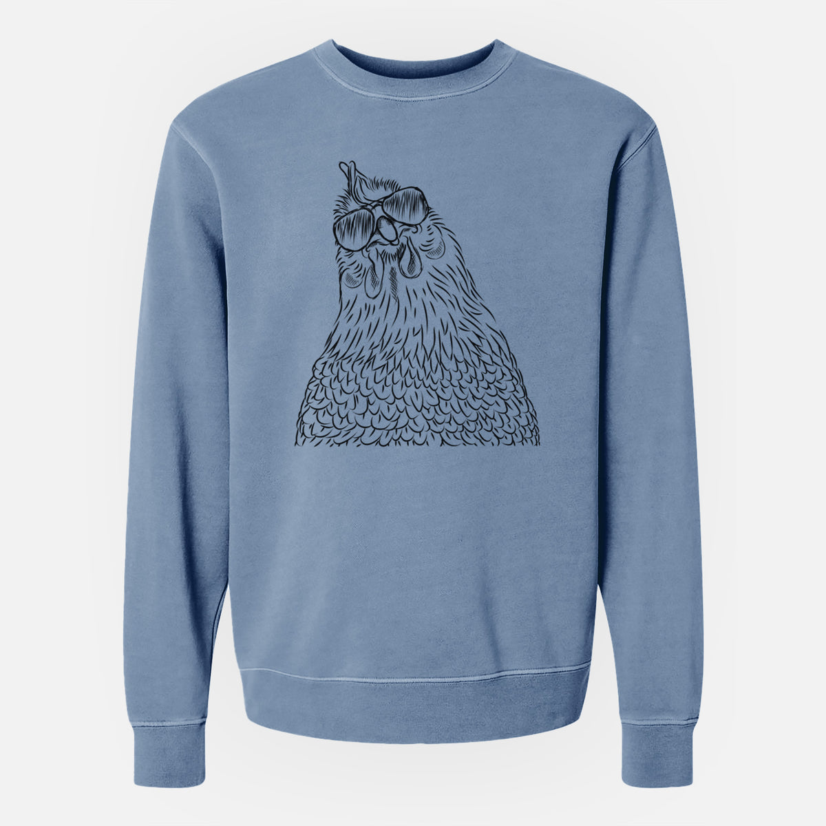 Aviator Henrietta the Chicken - Unisex Pigment Dyed Crew Sweatshirt