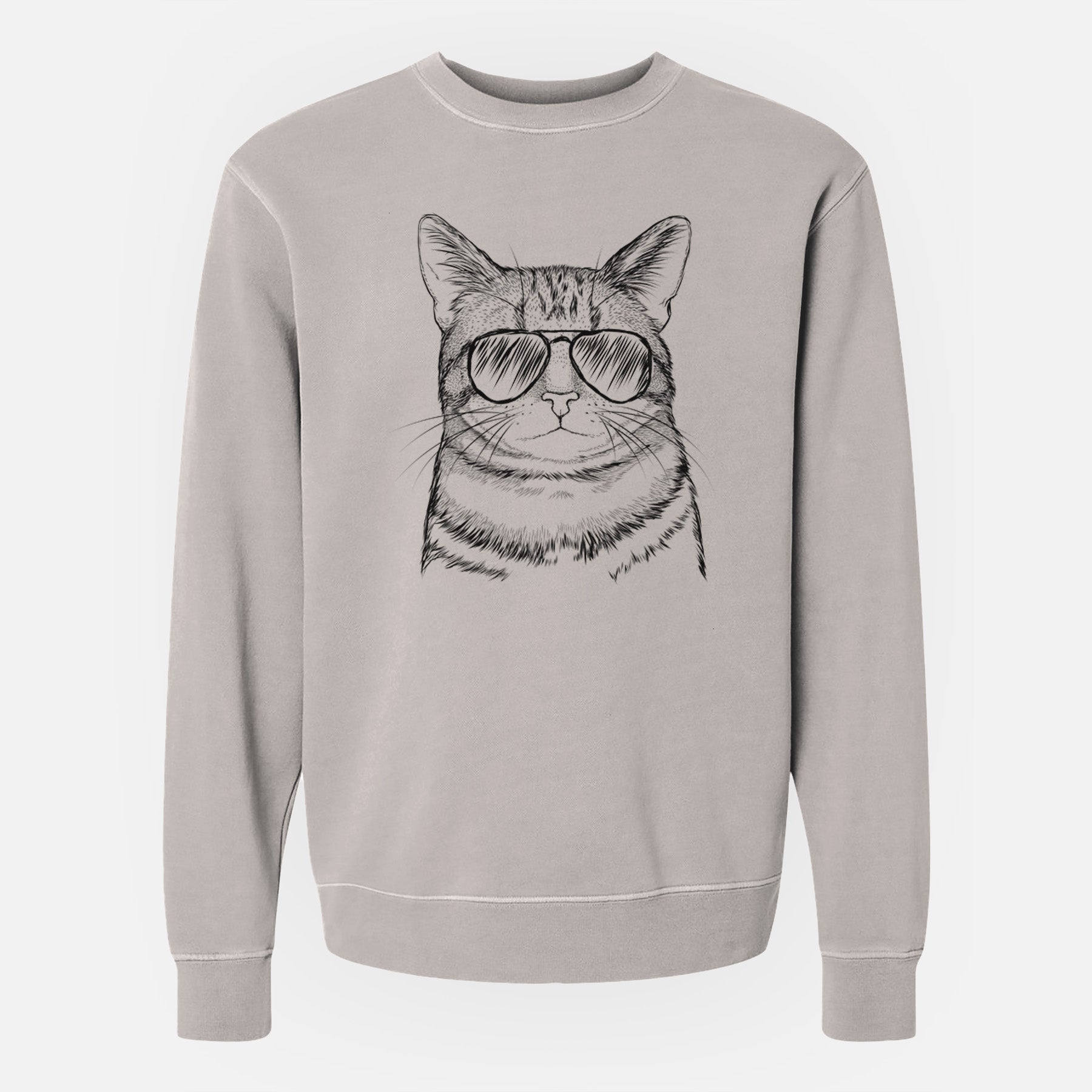 Aviator Henry the Bengal - Unisex Pigment Dyed Crew Sweatshirt