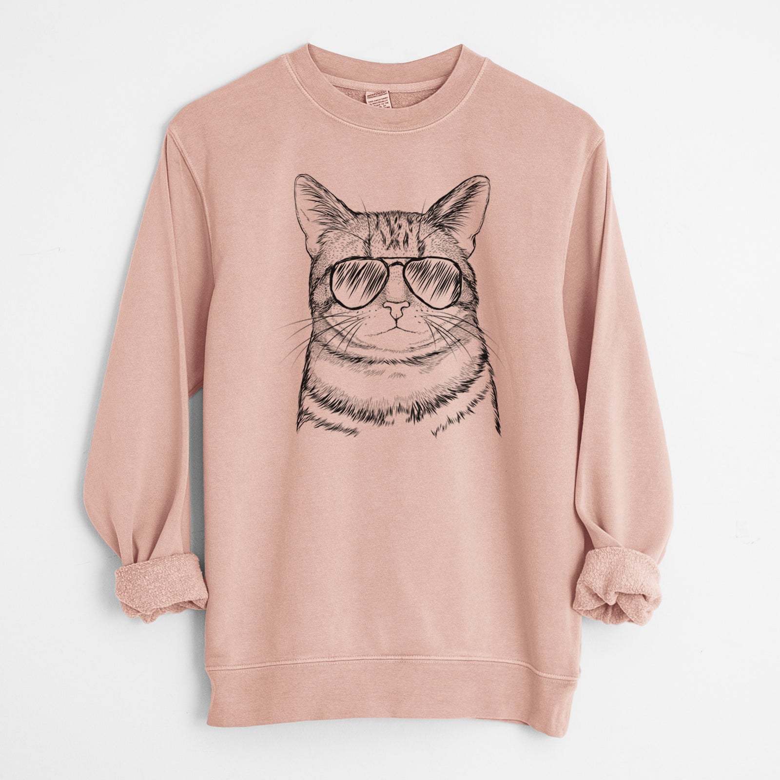 Aviator Henry the Bengal - Unisex Pigment Dyed Crew Sweatshirt