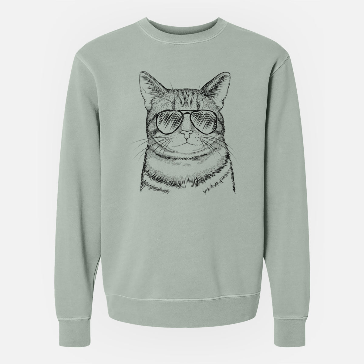 Aviator Henry the Bengal - Unisex Pigment Dyed Crew Sweatshirt