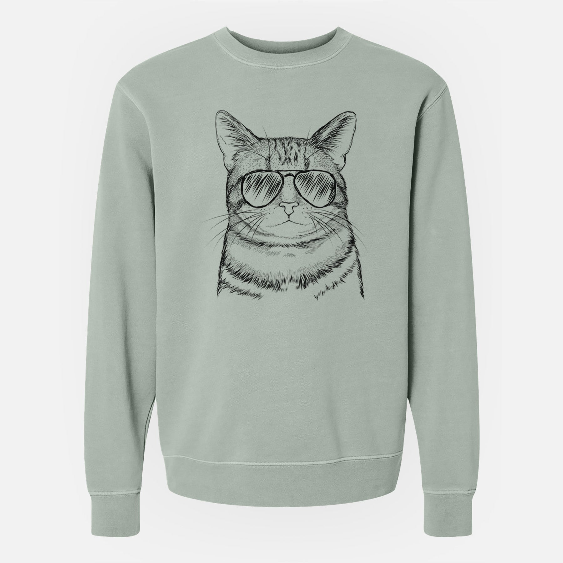 Aviator Henry the Bengal - Unisex Pigment Dyed Crew Sweatshirt