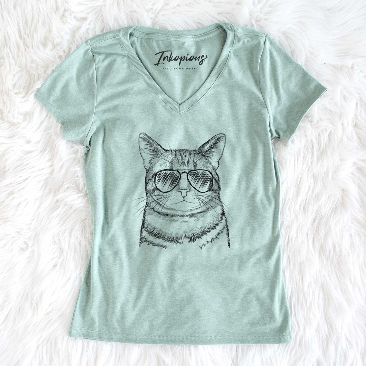 Aviator Henry the Bengal - Women's V-neck Shirt