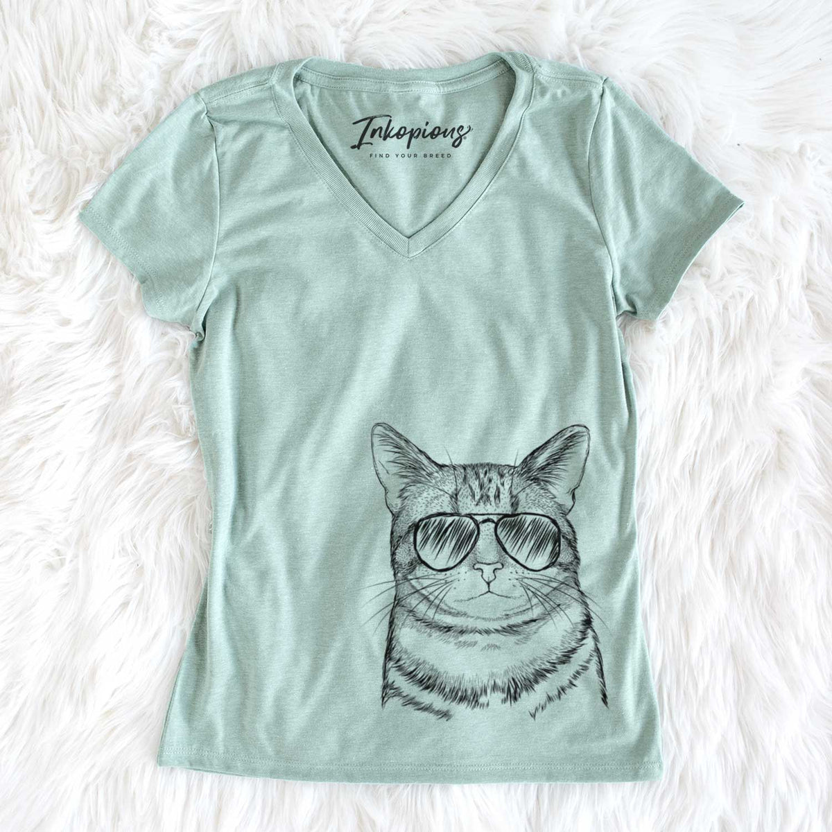 Aviator Henry the Bengal - Women's V-neck Shirt