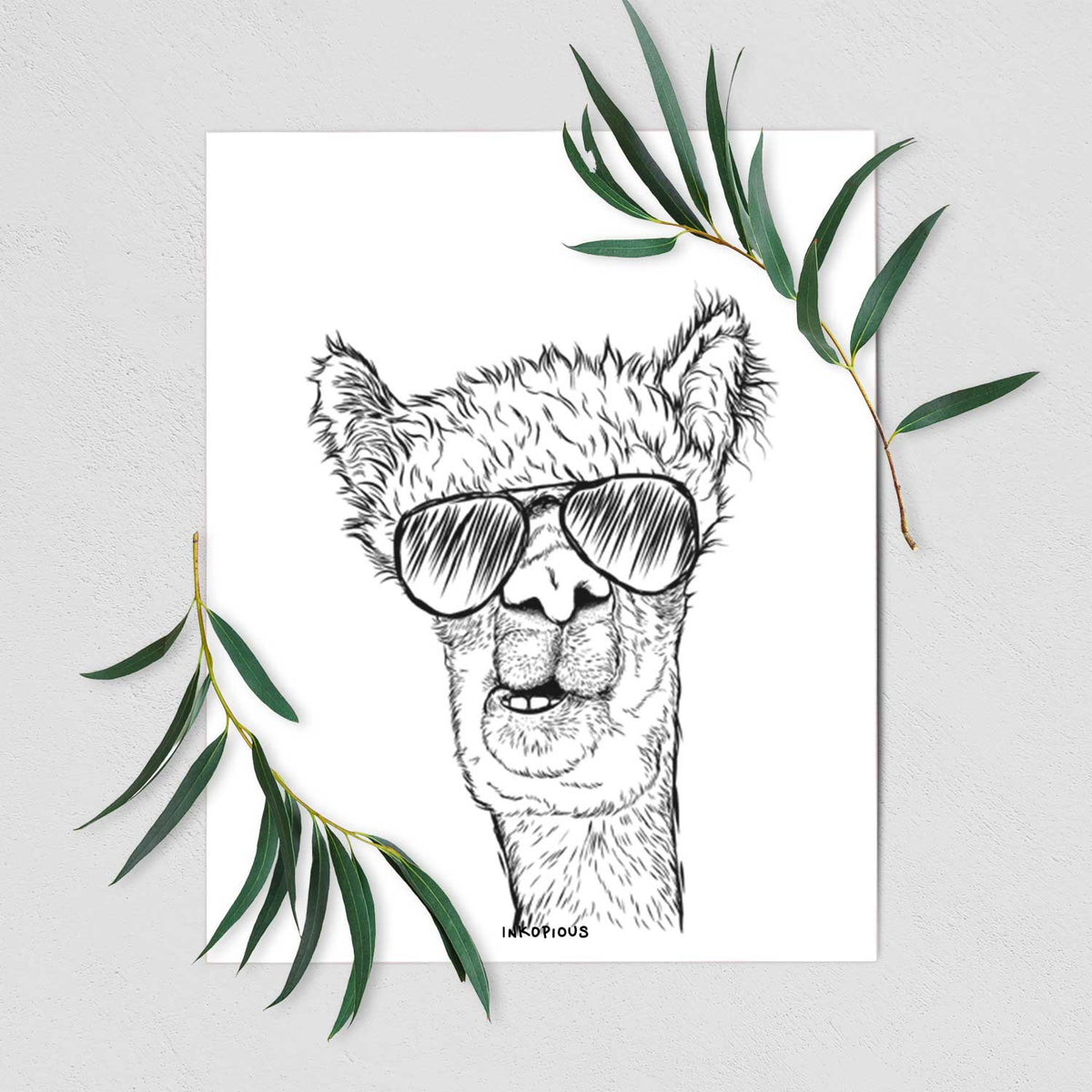 Henry the Alpaca Art Print