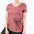 Aviator Henry the Alpaca - Women's V-neck Shirt