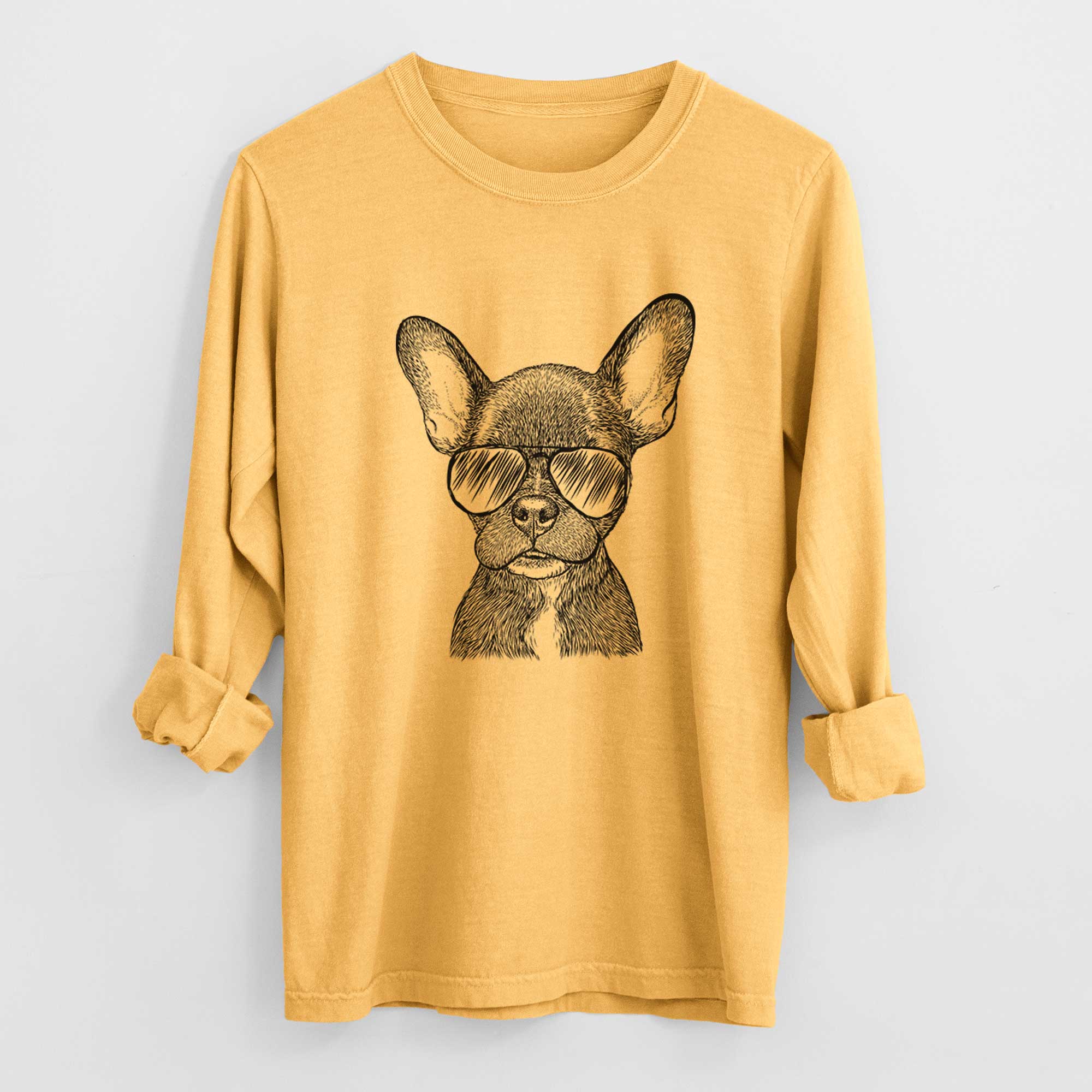 Aviators Henry the French Bulldog - Heavyweight 100% Cotton Long Sleeve