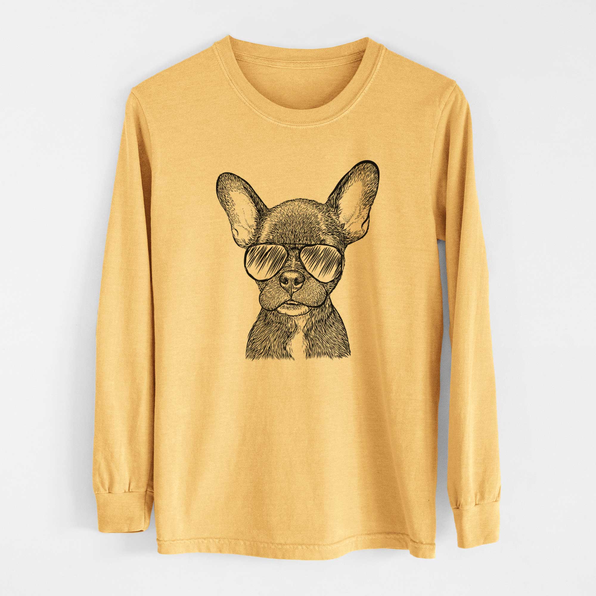Aviators Henry the French Bulldog - Heavyweight 100% Cotton Long Sleeve