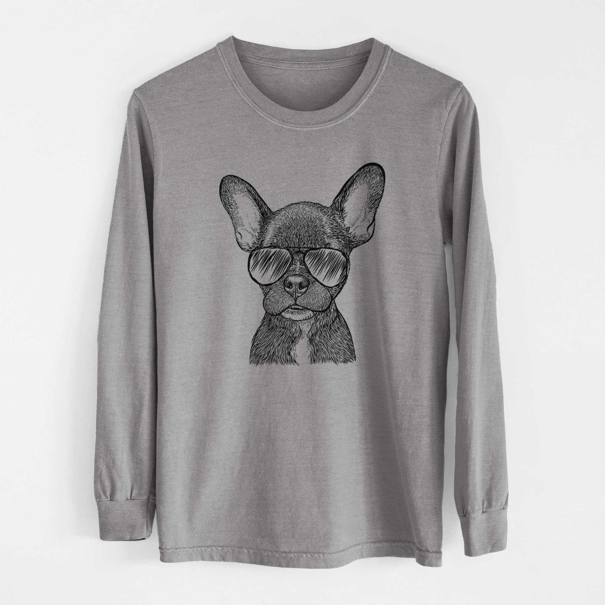Aviators Henry the French Bulldog - Heavyweight 100% Cotton Long Sleeve