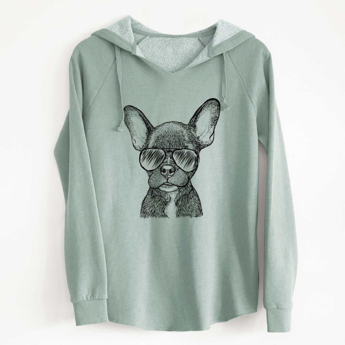 Aviator Henry the French Bulldog - Cali Wave Hooded Sweatshirt