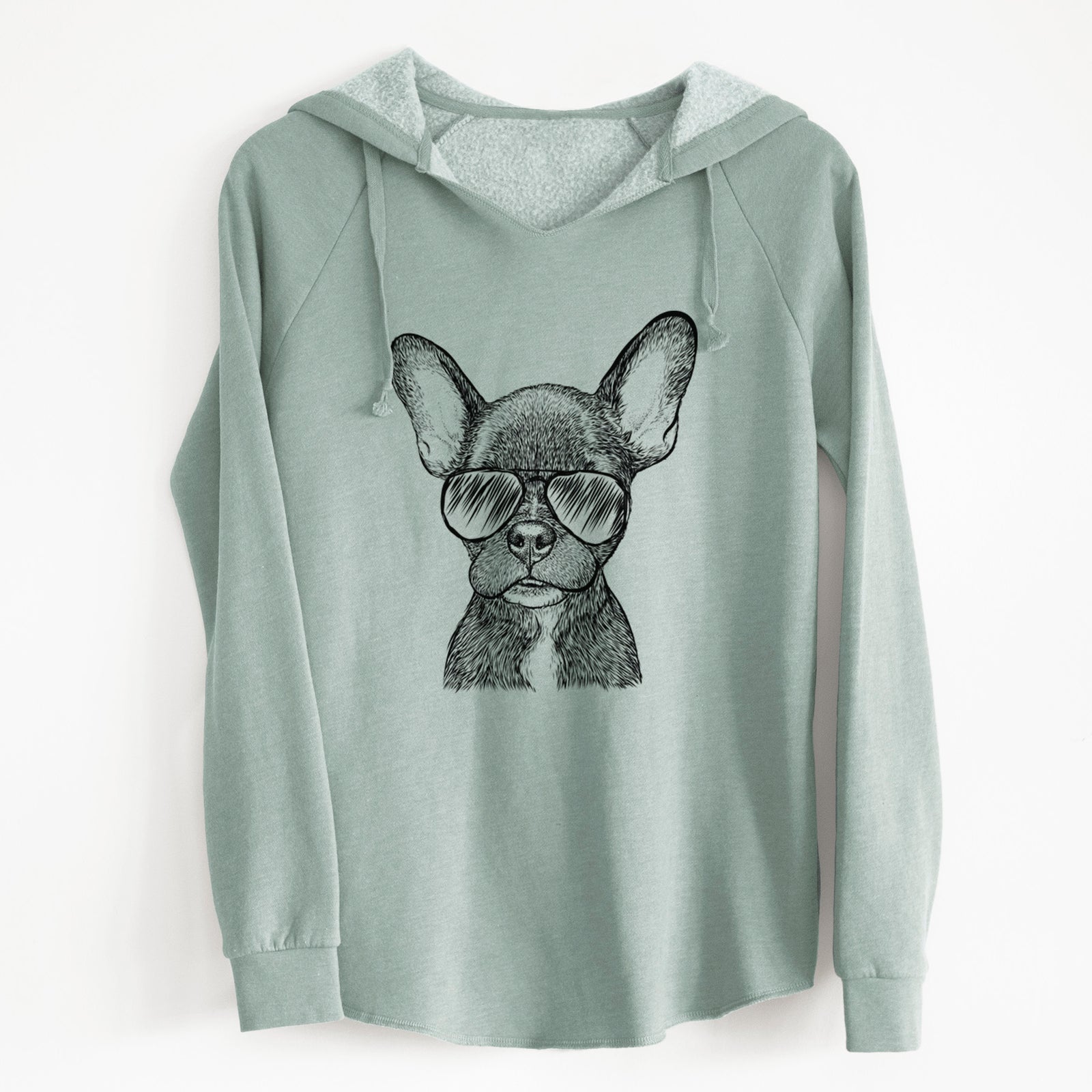 Aviator Henry the French Bulldog - Cali Wave Hooded Sweatshirt