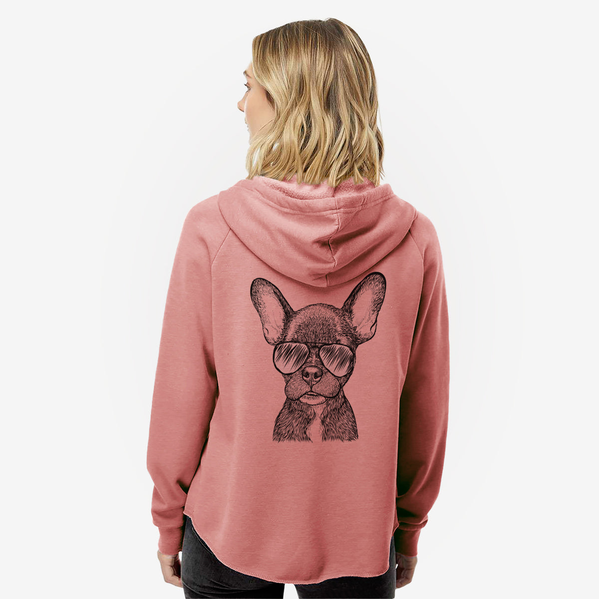 Henry the French Bulldog - Women's Cali Wave Zip-Up Sweatshirt