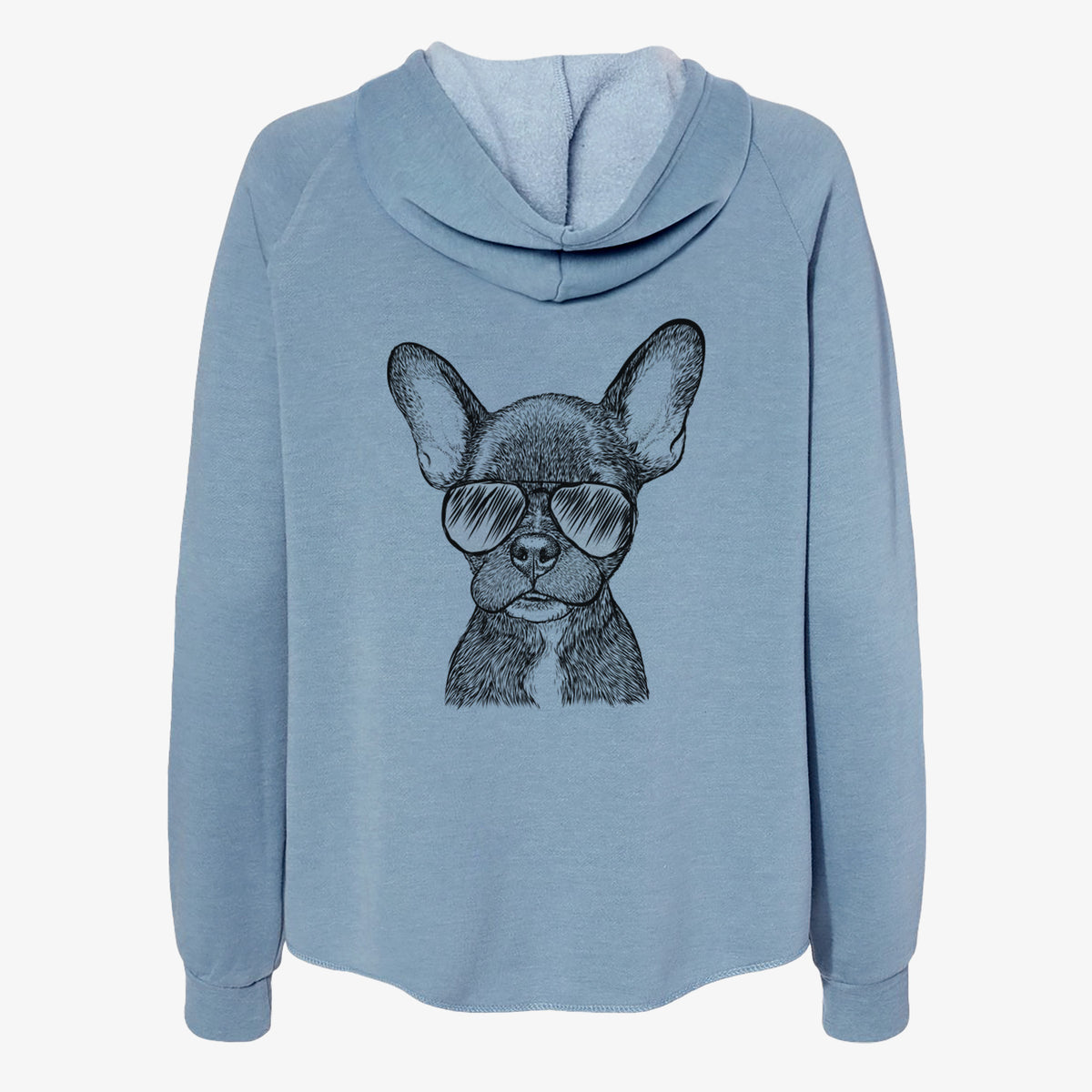 Henry the French Bulldog - Women's Cali Wave Zip-Up Sweatshirt
