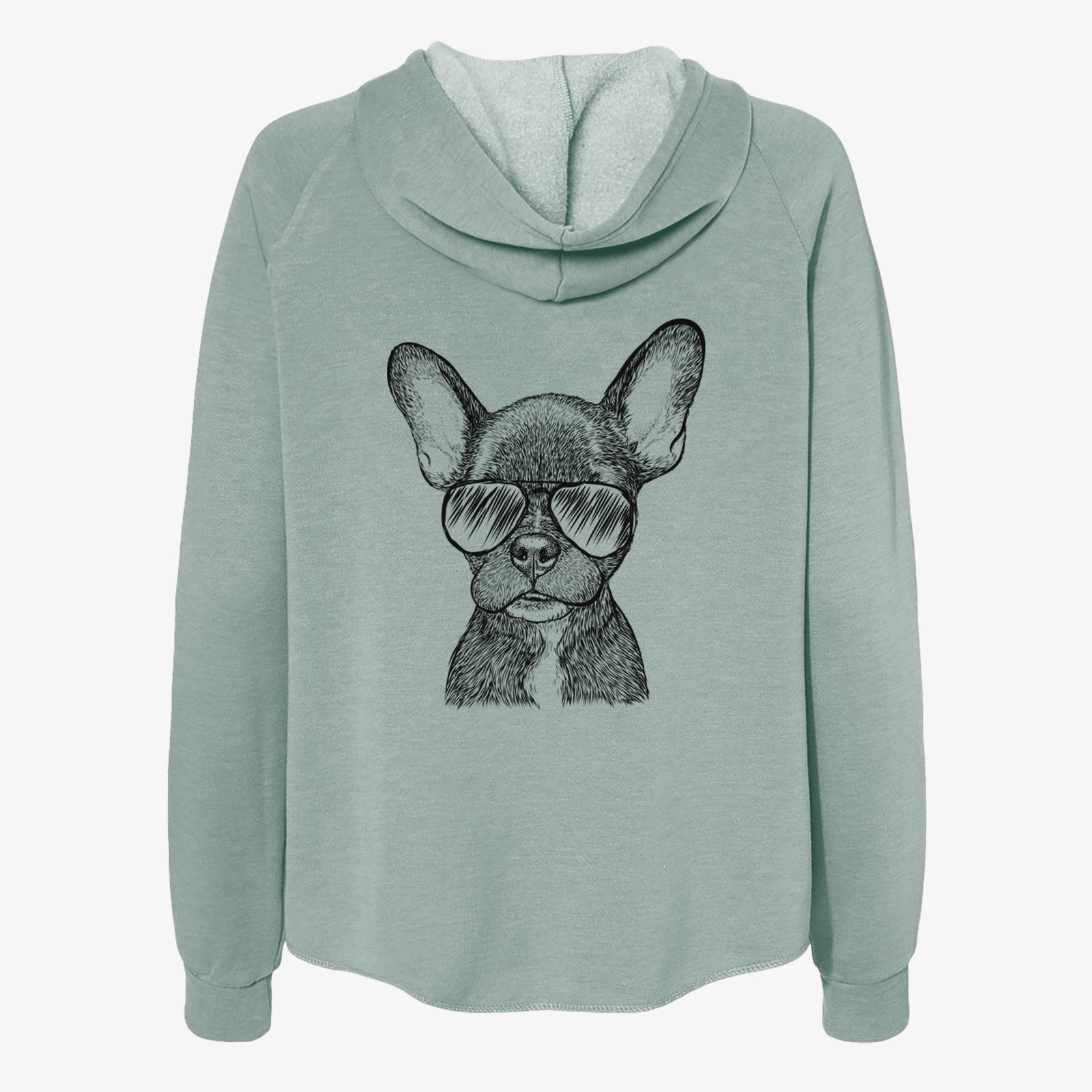 Henry the French Bulldog - Women's Cali Wave Zip-Up Sweatshirt