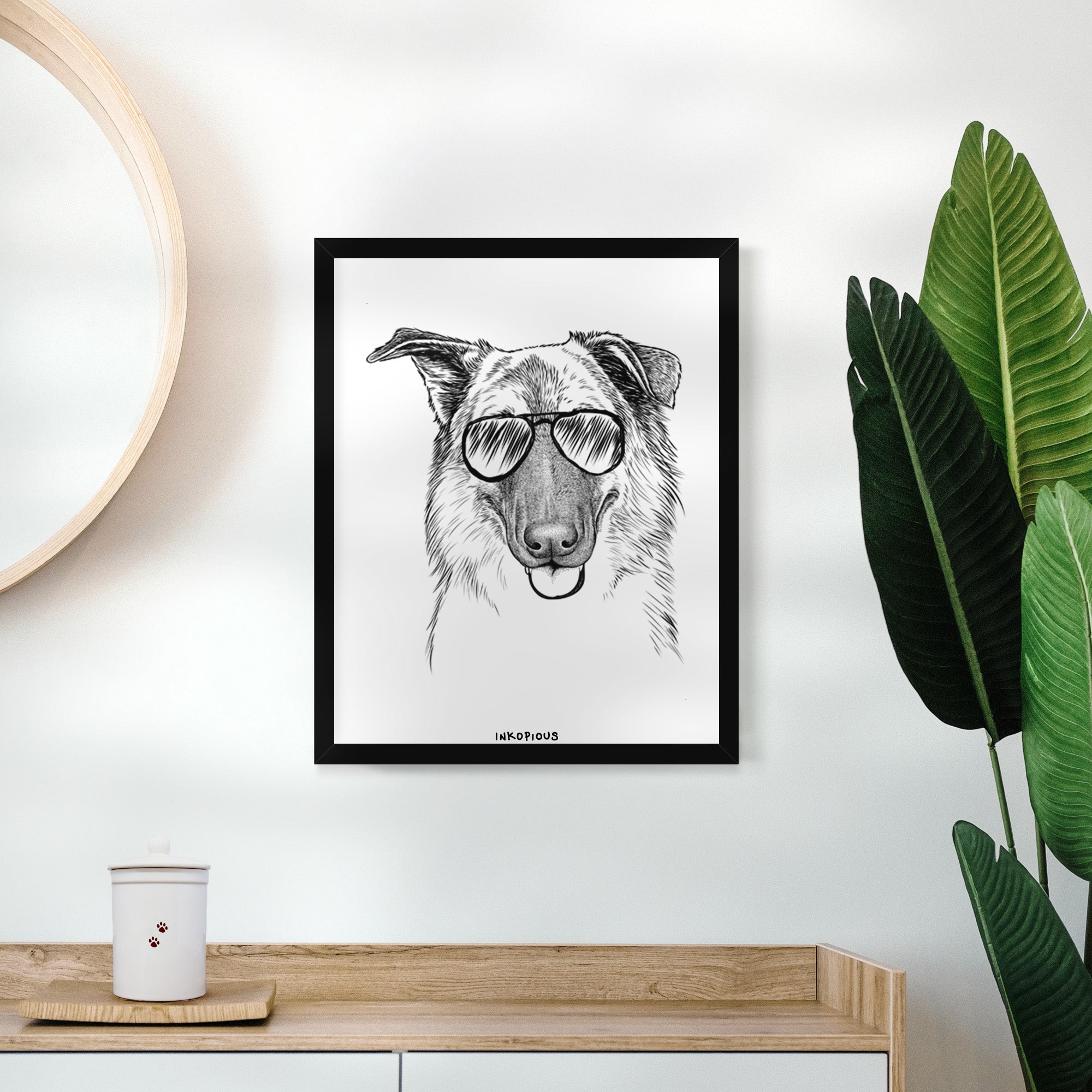 Henry the German Shepherd Art Print