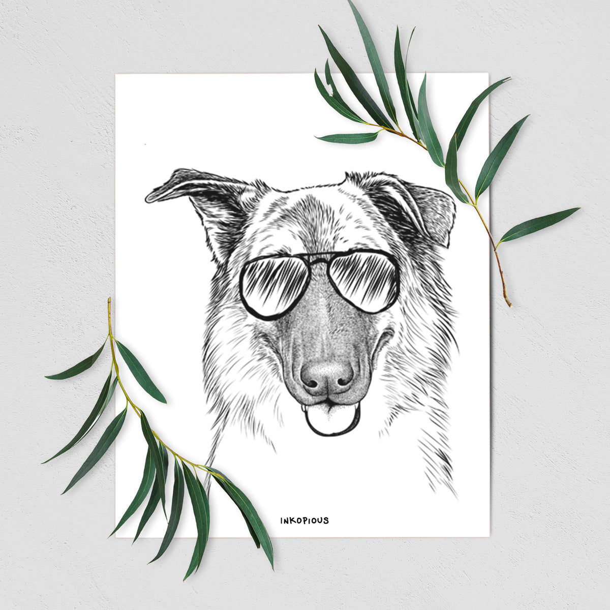 Henry the German Shepherd Art Print