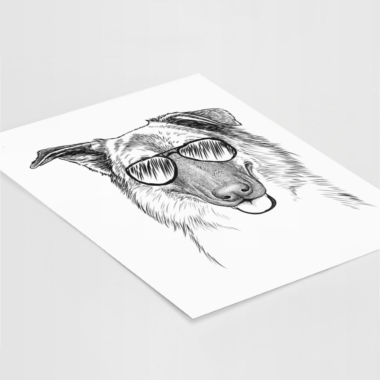 Henry the German Shepherd Art Print