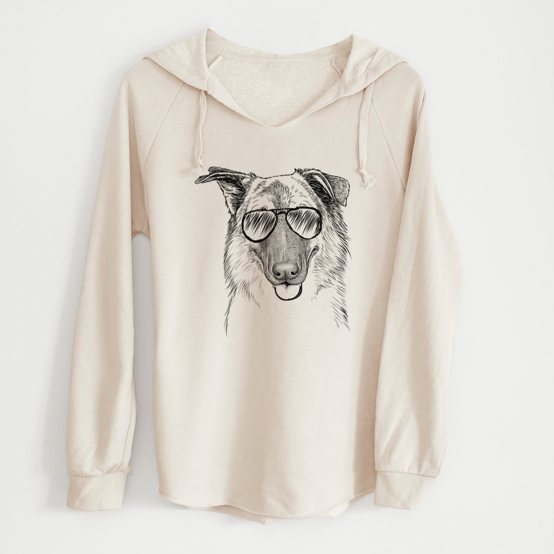 Aviator Henry the German Shepherd - Cali Wave Hooded Sweatshirt