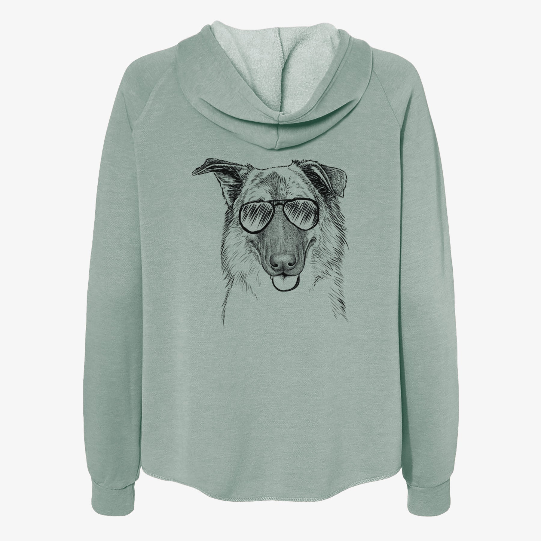 Henry the German Shepherd - Women's Cali Wave Zip-Up Sweatshirt