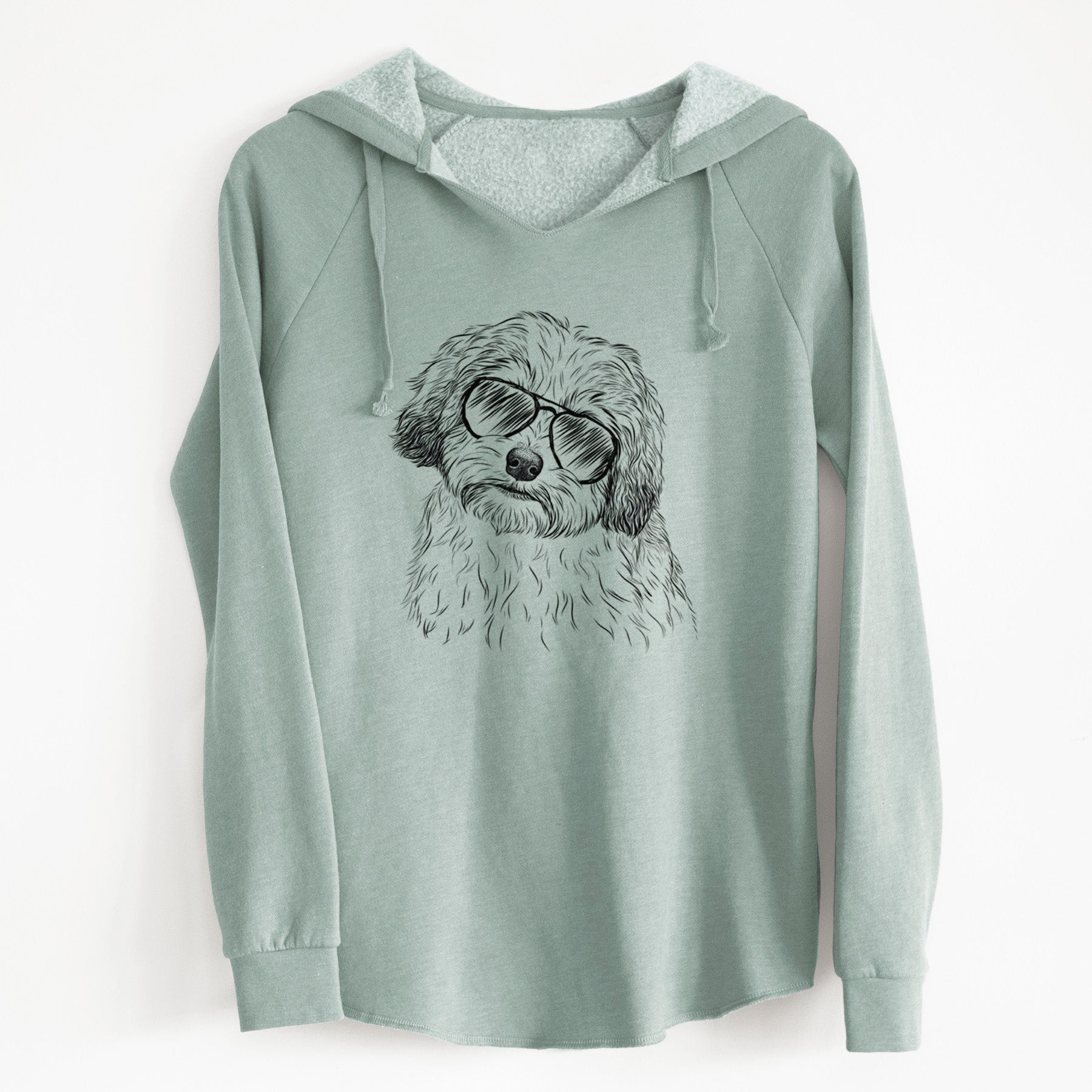 Aviator Henry the Havanese - Cali Wave Hooded Sweatshirt