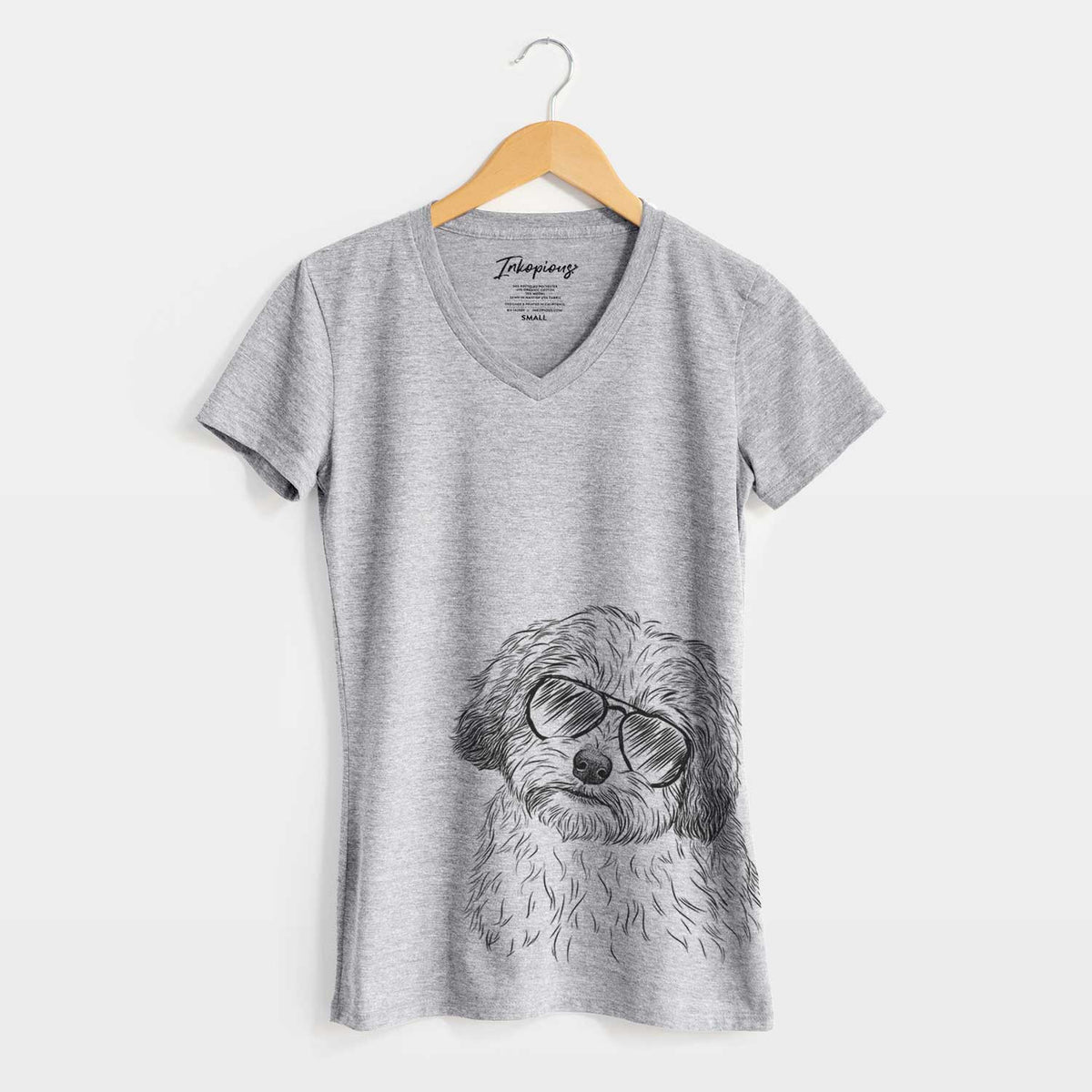 Aviator Henry the Havanese - Women&#39;s V-neck Shirt