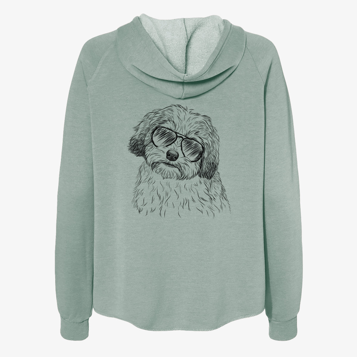 Henry the Havanese - Women's Cali Wave Zip-Up Sweatshirt