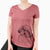 Aviator Henry the Havanese - Women's V-neck Shirt