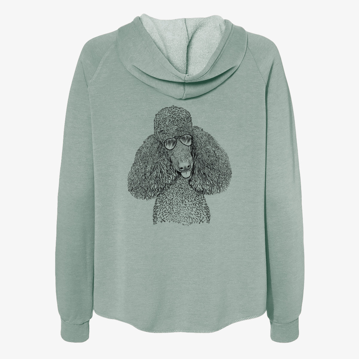 Henry the Standard Poodle - Women's Cali Wave Zip-Up Sweatshirt