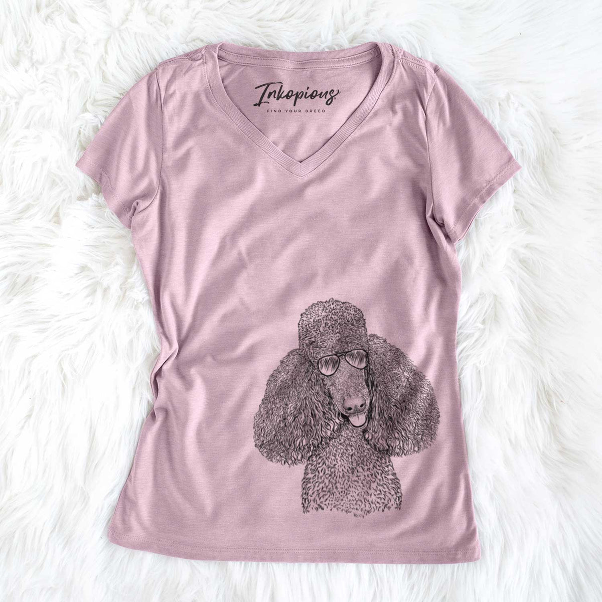 Henry the Standard Poodle - Women's V-neck Shirt