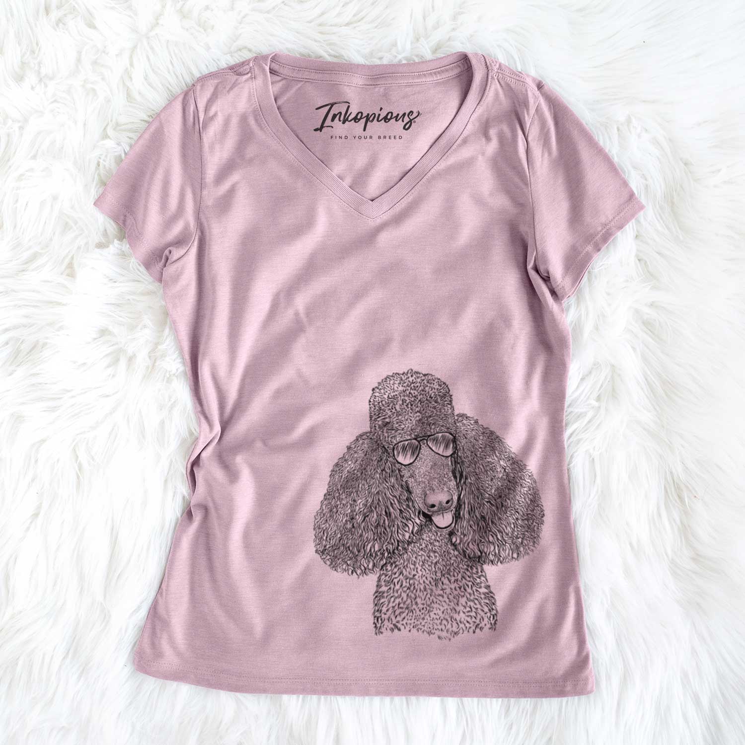 Henry the Standard Poodle - Women's V-neck Shirt