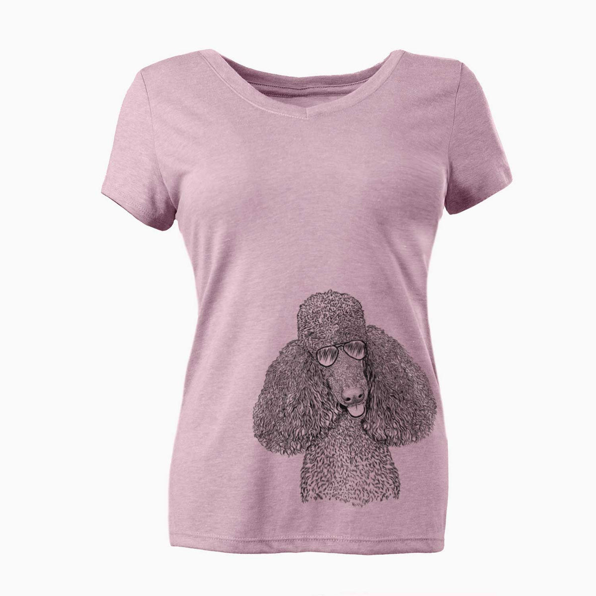 Aviator Henry the Standard Poodle - Women's V-neck Shirt