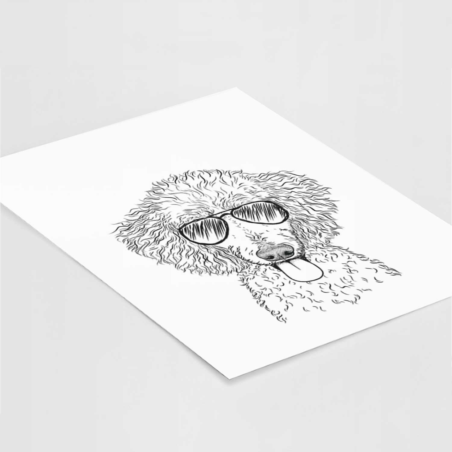 Henry the White Standard Poodle Art Print