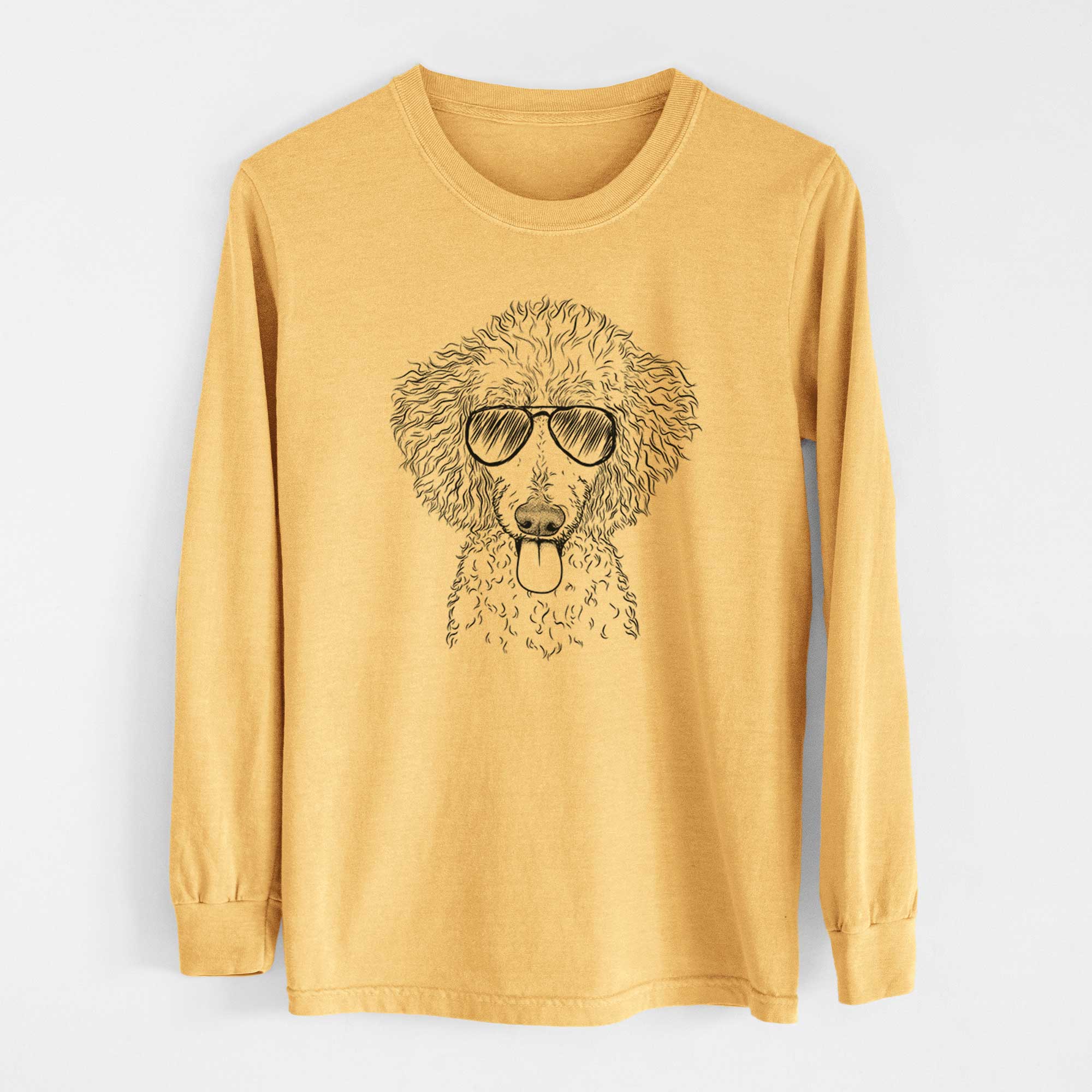 Aviators Henry the White Standard Poodle - Heavyweight 100% Cotton Long Sleeve